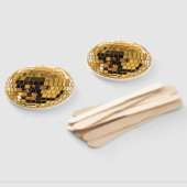 Goldene metallische Disco-Kugel Fächer (Non-assembled)