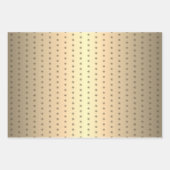 Goldene Metallische Feste Schneeflocke Weihnachten Geschenkpapier Set (Vorderseite)