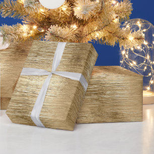 Goldene metallische Textur rustikaler Schimmer sti Geschenkpapier