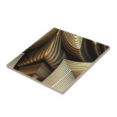 Goldene Metallwellen Fliese (Seite)