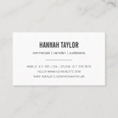 Goldene Mikrofonvorführung Visitenkarte (Rückseite)