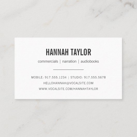 Goldene Mikrofonvorführung Visitenkarte (Rückseite)