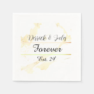 Goldene Minimalistische Elegante Hochzeitsserviett Serviette