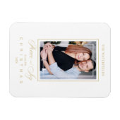 Goldene Minimalistische Weihnachtsfamilie Magnet (Horizontal)