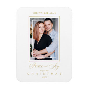 Goldene Minimalistische Weihnachtsfamilie Magnet