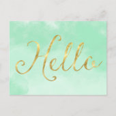 Goldene Minze Postkarte (Vorderseite)