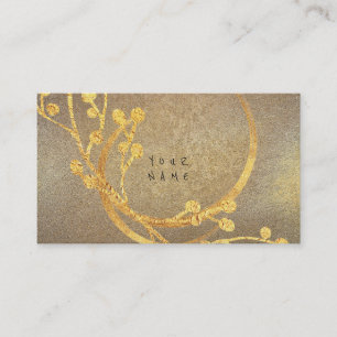 Goldene mit Blumenfolien-Grungy Zauber Vip Visitenkarte