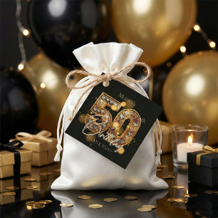 Goldene mit Diamanten besetzte Luxus-Schwarze 50. Geschenkanhänger