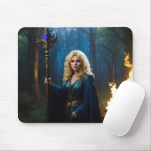 Goldene Mitarbeiterzauberin des Magischen Waldes Mousepad