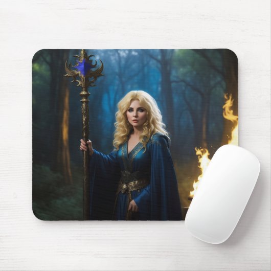 Goldene Mitarbeiterzauberin des Magischen Waldes Mousepad (Mit Mouse)