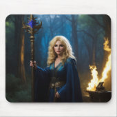 Goldene Mitarbeiterzauberin des Magischen Waldes Mousepad (Vorne)