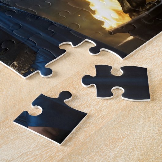 Goldene Mitarbeiterzauberin des Magischen Waldes Puzzle (Seite)