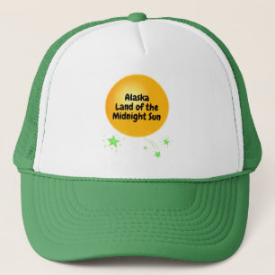 Goldene Mitternachtssonne von Alaska Truckerkappe