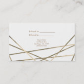 Goldene moderne geometrische Linien - ein Freund Empfehlungskarte (Rückseite)