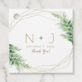 Goldene moderne goldene geometrische botanische Ho Geschenkanhänger