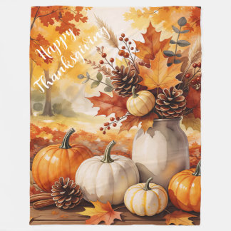 Goldene Moderne Herbst Thanksgiving-Kollektion Fleecedecke