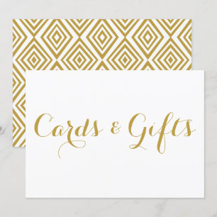Goldene moderne Kalligrafie-Karten und Geschenke H Einladung