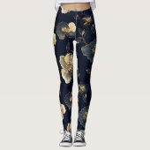 Goldene Mohnblume Leggings (Vorderseite)