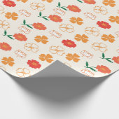 Goldene Mohnblumen Geschenkpapier (Ecke)