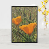 Goldene Mohnblumen Osterkarte 3 Karte (Gelbe Blume)