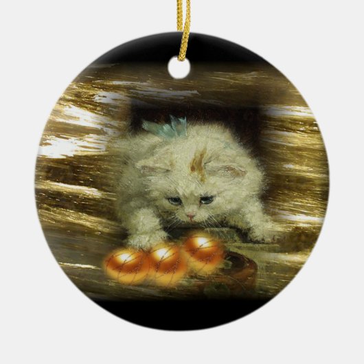 Goldene Moment-Verzierung Keramikornament (Vorne)