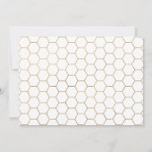 Goldene Mommy to Bee Baby Dusche Blauer Einladung (Rückseite)