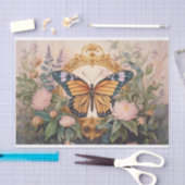 Goldene Monarchie Wildblume Medallion, wunderschön Seidenpapier (Handwerk)