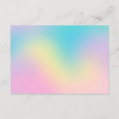 Goldene Mond-Sterne Regenbogen bringen Bücherschau Begleitkarte (Rückseite)