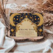 Goldene Mondbarock-Hochzeit Dankeskarte