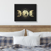 Goldene Monde Heilige Geometrie Leinwanddruck (Insitu (Schlafzimmer))