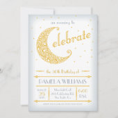 Goldene Mondfeier Einladung (Vorderseite)