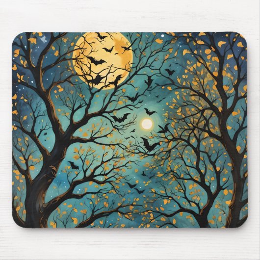 Goldene Mondlicht Mousepad (Vorne)