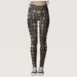 Goldene Mondphasen – Himmels-Alchemie Leggings
