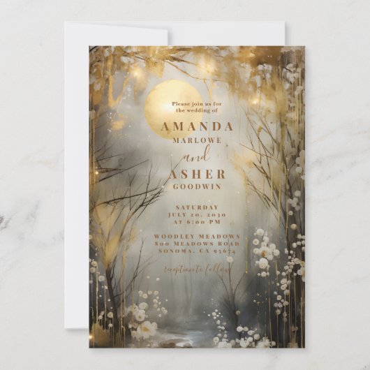 Goldene Mondwaldhochzeit Einladung (Vorderseite)