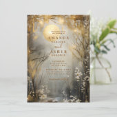 Goldene Mondwaldhochzeit Einladung (Stehend Vorderseite)