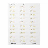 Goldene Monogramm F-Adressetiketten (Vorne)