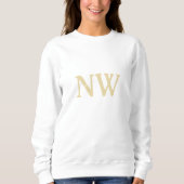 goldene Monogramm-Initialen für benutzerdefinierte Sweatshirt (Vorderseite)