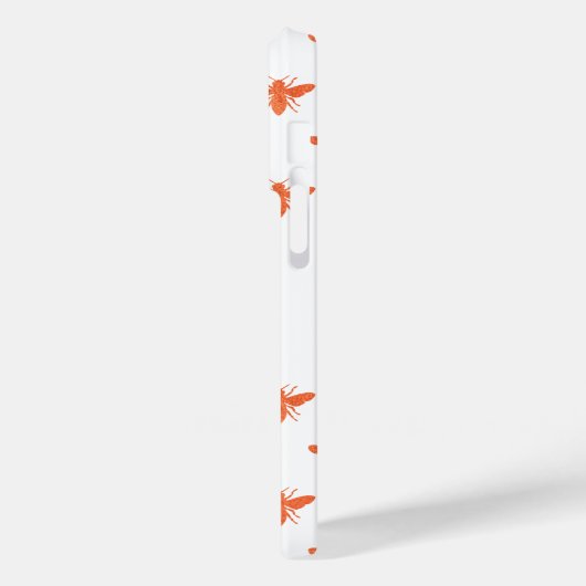 Goldene Monogrammnamenskripte für Bienen-Rose Case-Mate iPhone Hülle (Rückseite / Links)