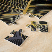 Goldene Monstera-Blätter, romantische nahtlose Blu Puzzle (Seite)