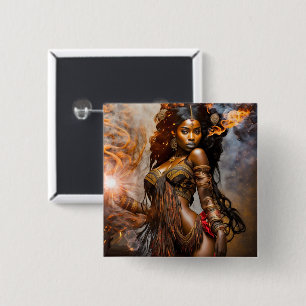 Goldene Morgendämmerung - afrikanische Prinzessin- Button