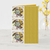 Goldene Mosaik-Karte Karte (Gelbe Blume)