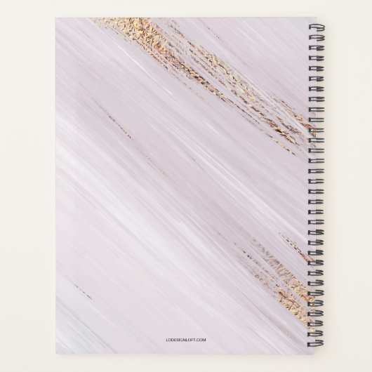 "Goldene Motivation" Moderner Planer mit Wasserfar (Rückseite)