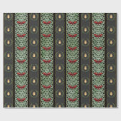 Goldene Motte-Grüne-Gratlandschaft Gothic viktoria Geschenkpapier (Flach)