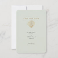 Goldene Muschel Stumme Salbei Hochzeit Save the Da