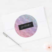 Goldene Muschelmuster der Girlande-Rose Runder Aufkleber (Umschlag)