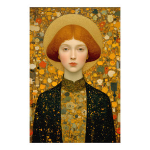 Goldene Muse der modernen Eleganz Fotodruck