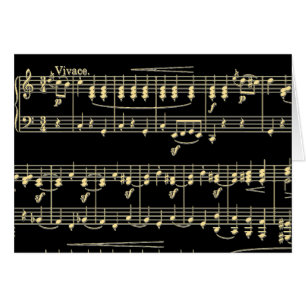 Goldene Musik auf schwarz