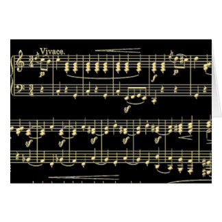 Goldene Musik auf schwarz