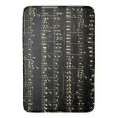 Goldene Musik auf schwarz Badematte (Vorderseite Vertikal)
