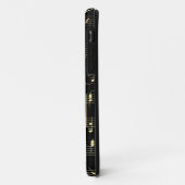 Goldene Musik auf schwarz Case-Mate iPhone Hülle (Hinten/Links)